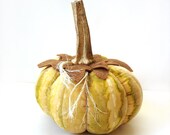 Autumn Thanksgiving pumpkin, table decor, holiday home decor, fall pumpkin golden  mustard green