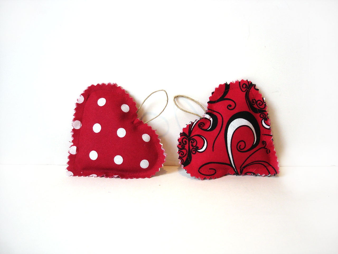 Red rose sachets organic heart set fragrant draw freshener gift under 10 polka dots swirls