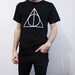 Deathly Hallows Shirt - Sizes Small-2XL - Black 100% Cotton Super Soft Harry Potter