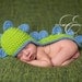 Newborn Baby Dinosaur Hat , Photography Prop, Newborn Size