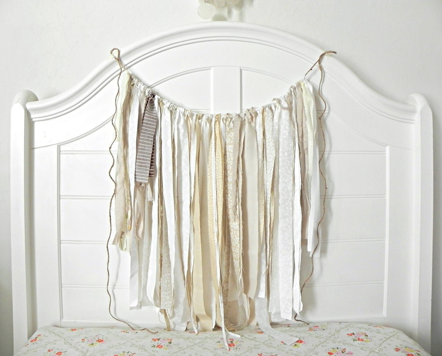 READY TO SHIP Milky Whites Creams Fringe Garland 2 Feet / Natural Wedding Decor Il_570xn