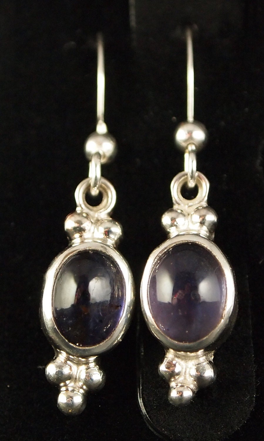 Sterling Silver and Iolite Drop Earrings