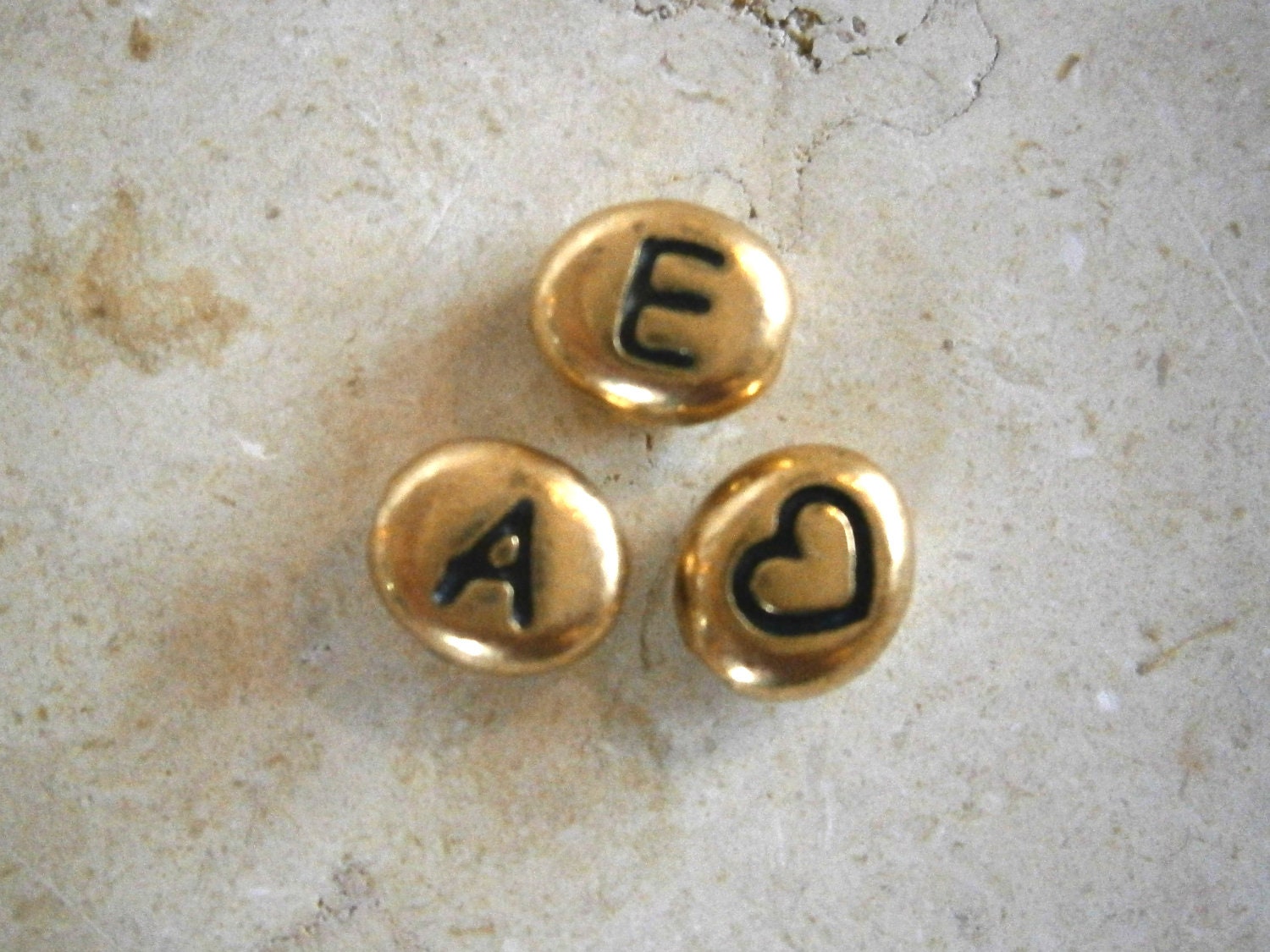 Add a Gold Initial or Heart Bead