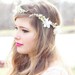 ivory cherry blossom hair crown, Bridal Flower Crown, wedding headpiece, head wreath in ivory, hair accessories, bridal, flower girl