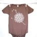 Dandelions, Dandelion Onesie, Cute baby clothes, baby girl, fall fashion, brown, organic, etsykids team