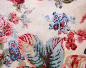 SALE Laura Ashley English Country Print Fabric Mod 1.5 Yd x 56" wide Yellow Floral