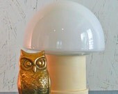 Milk Glass  Mushroom Lamp