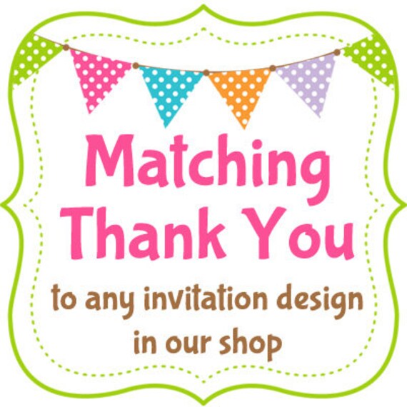 Printable Thank You Card - Match any design in our shop - Customizable Il_570xn