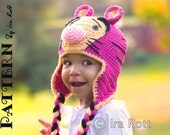 PATTERN - Safari Tiger Hat and Detachable Tail  - Crochet PDF Pattern