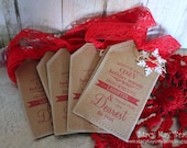 Christmas Gift Tags Set of 6 Handmade