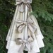 56" Anthropologie Inspired  Stunning Metallic Silver Christmas Tree Skirt 2012 Collection READY TO SHIP