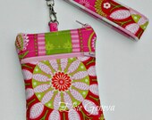 Hot Pink & Lime Green iPhone Case with Wristlet and Driver's License Window OR Choose Any Fabric in Shop Ready to Ship