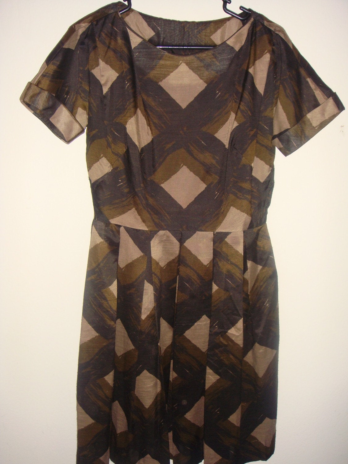 Vintage Toni Todd Black and Brown dress