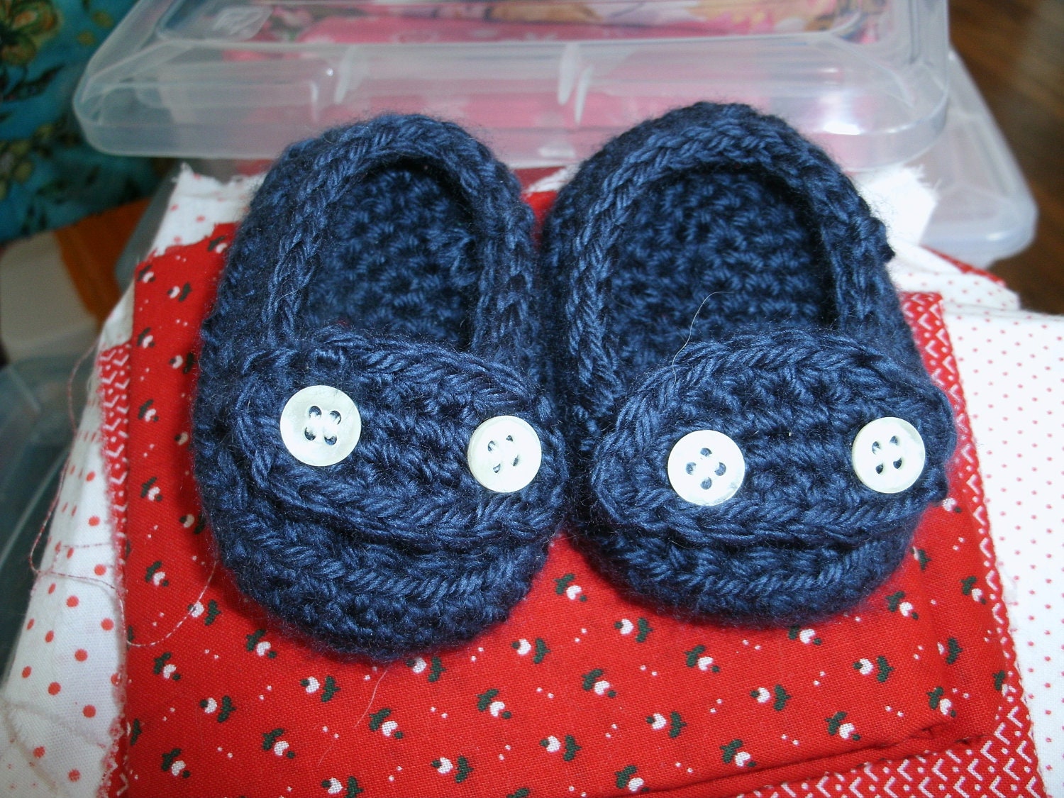 Newborn Loafer Booties and Billed Cap