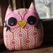 owl pillow, stuffed owl plush, owl decor, owl toy