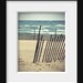 Beach Photograph dunes water blue teal fence sand summer Lake Michigan Warren Dunes 8x10