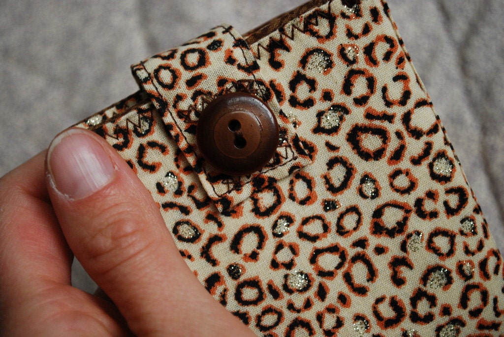 Womens wallet - leopard spots with a hint of sparkle