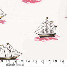Out to Sea by Sarah Jane for Michael Miller Fabrics - My Favorite Ship Blossom DC5622-Blossom