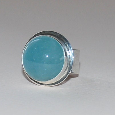 Aquamarine Gemstone Sterling Silver Handmade Ring