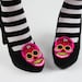 Sugar Skull Shoe Clips, Day of the Dead