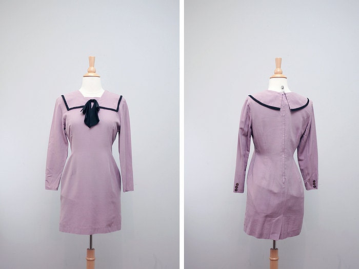 60s Lilac Tunic With Sailor Collar- XS/S