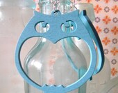 Aqua Owl Earrings