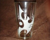 Starcraft Protoss Logo Etched Glass 16 oz Tumbler