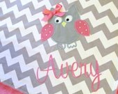 Personalized Baby Blanket 30x35- Minky Baby Blanket- Chevron Minky Blanket- Applique Baby Blanket- Custom Blanket- Design Your Own Blanket