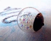 Super Duper Wonder Globe Pendant full of Pure Sparkly Goodness. Sterling Silver Artisan  Modern Jewelry
