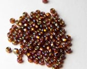 Matsuno AB Topaz (with Silver Lined Square Hole) Round 8/0 Seed Bead