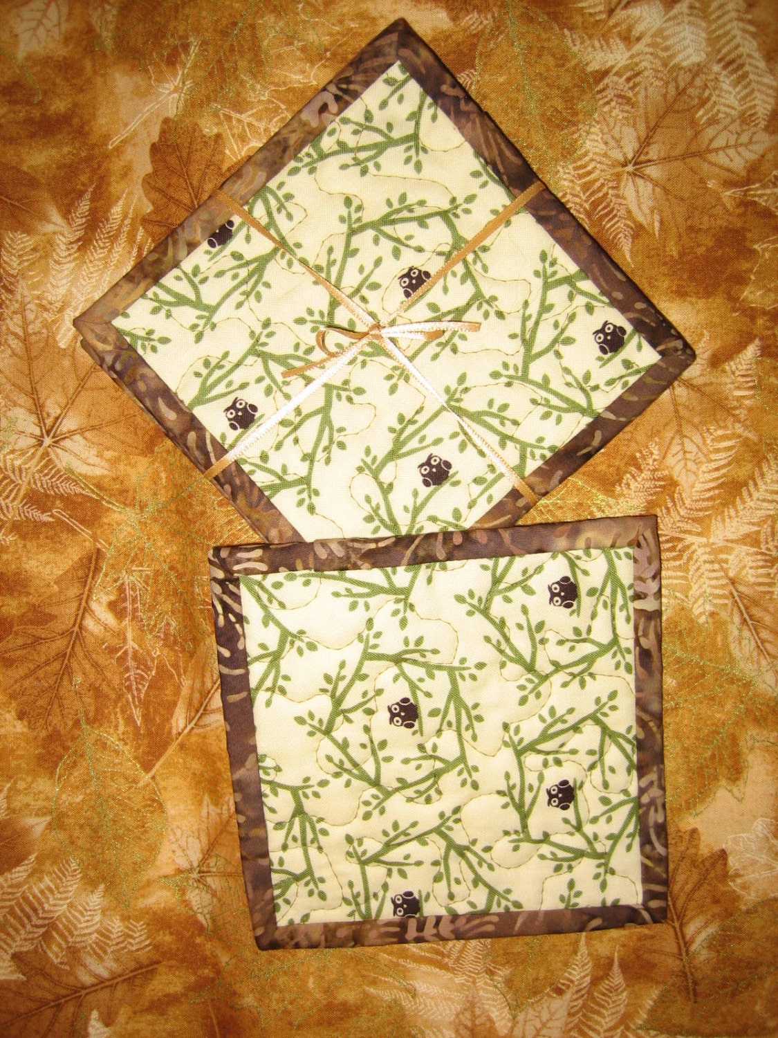 Owl Fabric Coasters