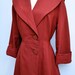 Vintage 40s Coat // New Look Coat // Red Coat // Oxblood Coat // Fit and Flare Dress Coat by Julliard B39 W31