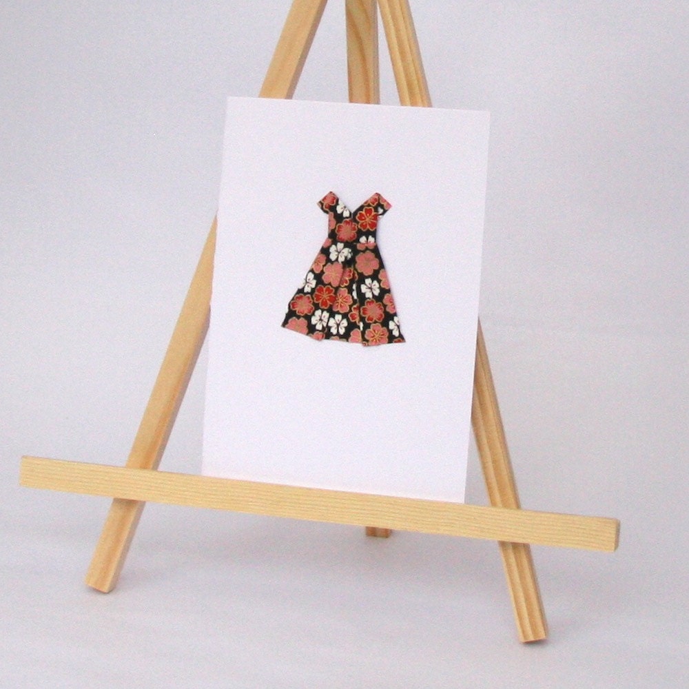 Origami Card - Party Dress - Blank C6 Size
