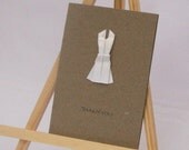 Origami Card - Elegant Dress - Thankyou C6 Size