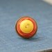 Layered Antique Button Ring (yellow/red/orange)