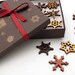 Mini Wooden Snowflake Ornament Gift Box. Rustic Handmade Designs Laser Cut from Sustainable Harvest Wisconsin woods.