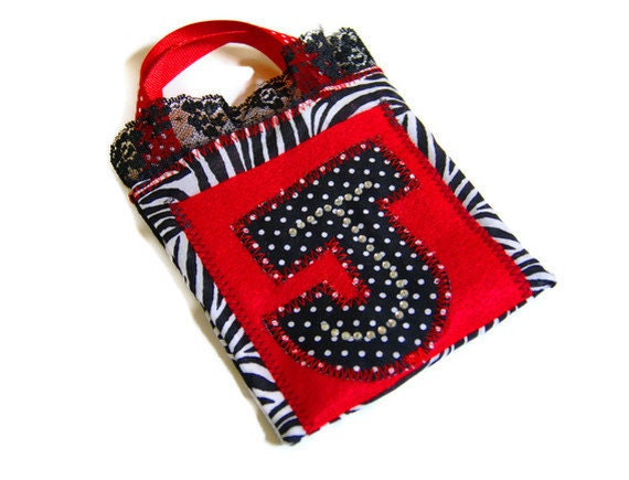 Zebra Print Birthday Sleepover Party Personalized Goody Treat Loot Bag Girls Kids Children - Pick Your Fabric and Initial
