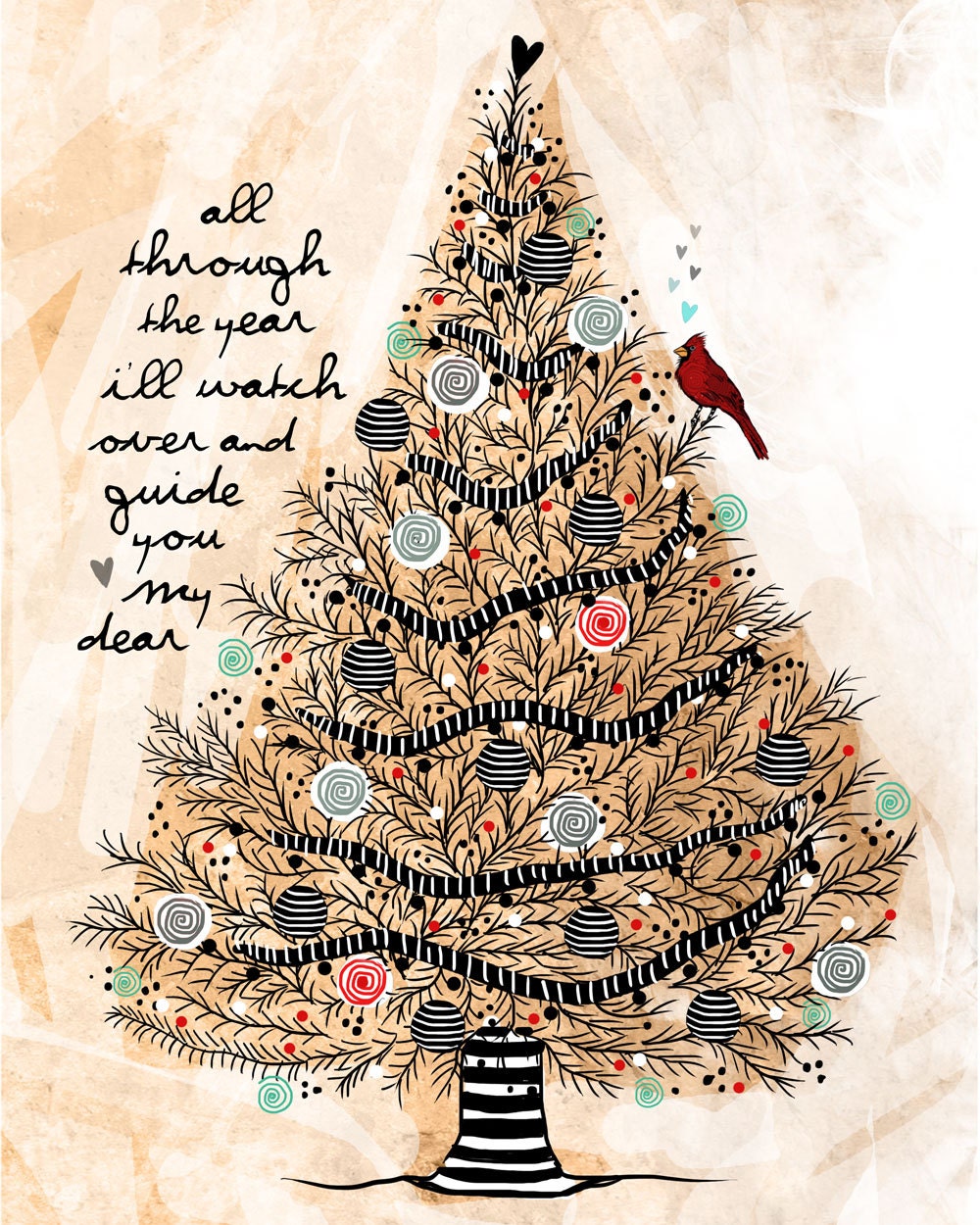 The Magical Tree / original illustration ART Print SIGNED / 8 x 10 / NEW