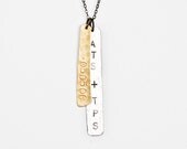 ME & YOU : Custom Initial Necklace with Date Stamp