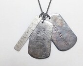 MILITARY DOG TAGS : Sterling Silver Dog Tags - custom engraved dog tag necklace