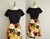 vintage 1950s silk designer dress / 50s cocktail dress / A 50s Jeunesse Dress