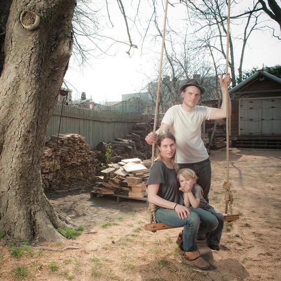 Tree Swing Made of reclaimed wood