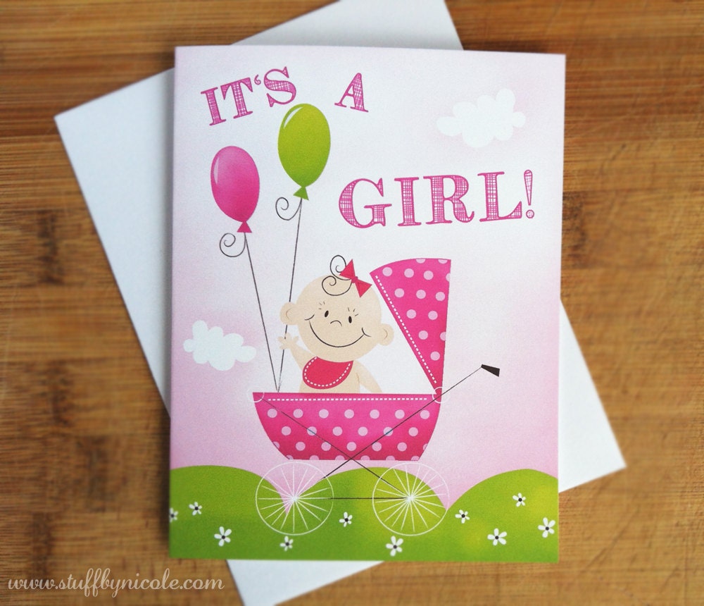 It's A Boy It's Girl It's Twins Baby Announcement Cards