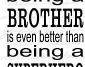 Brothers Super Hero vinyl decal