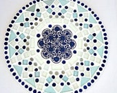 Nautical Mosaic Table top blue and white ceramic or wall hanging