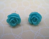 Turquoise Flower Post Earrings