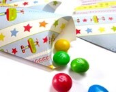 Pillow Boxes with Retro Airplanes and Stars Childrens Design, Set of 12