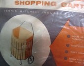 SHOPPINg rolling CART LINER New Old Stock clear aqua Dennis Mitchell NIP