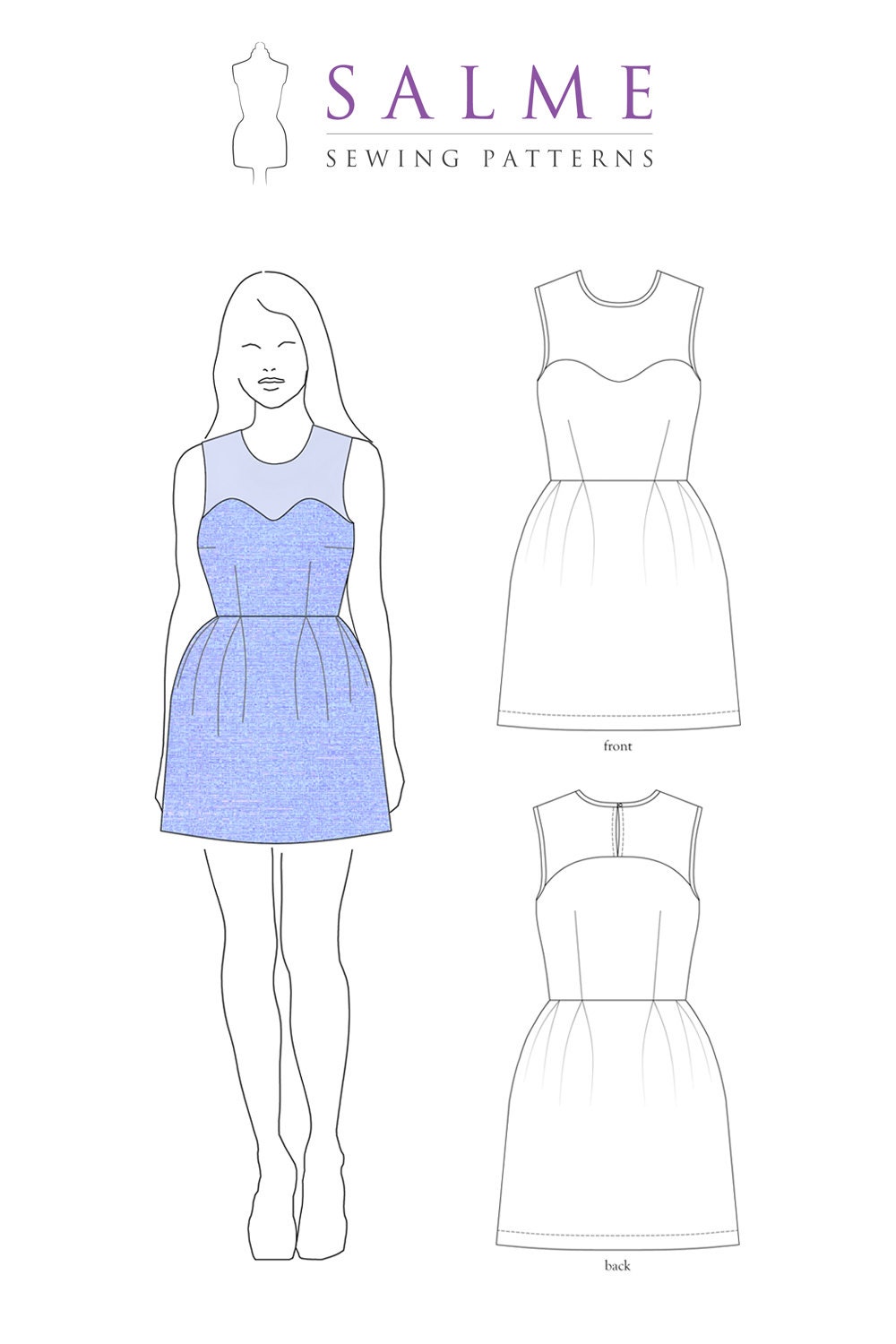 Yoke Dress PDF Sewing pattern