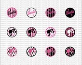 Barbie Girl Digital Image Sheet for 1 Inch Bottlecaps Personal and Commercial Use